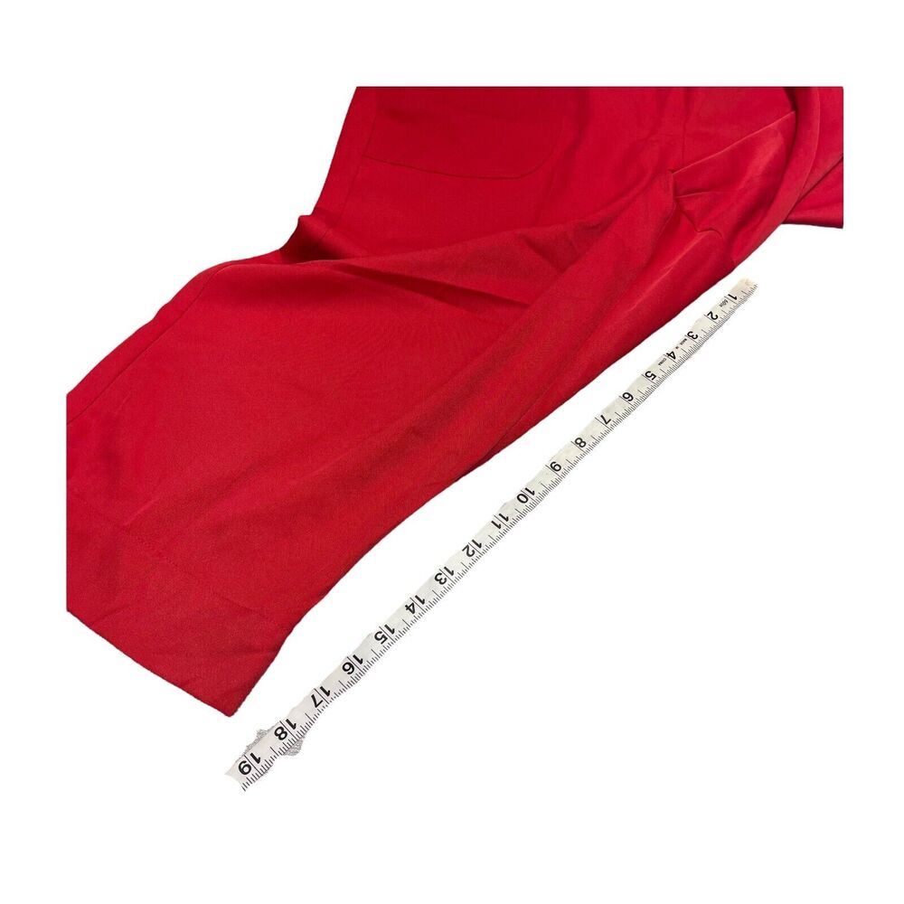 Alfred Dunner Cropped Pants Women 14 Red Elastic Waist High-Rise Classic Pull-On - Picture 6 of 6